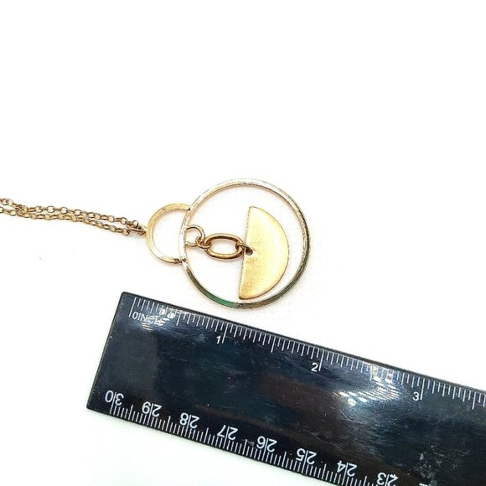 Loft Outlet Circle with Half Circle Inside Pendant Necklace - Picture 6 of 7